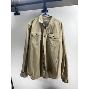 Field & Stream Men's XXL Tan Long Sleeve Button Up Shirt